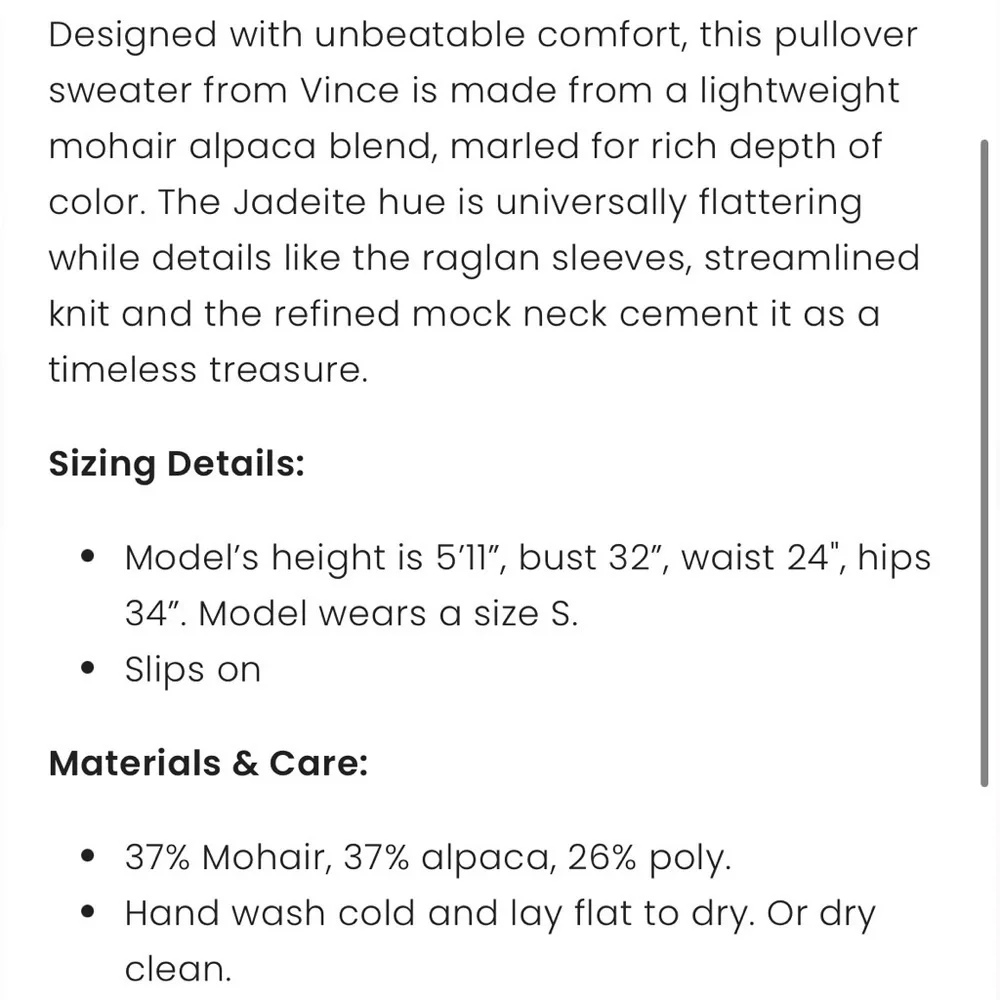 Vince - Marled Raglan Pullover in Jadeite Mohair Alpaca Blend Sweater Knit L